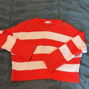 Banana Republic cotton roll neck striped sweater small